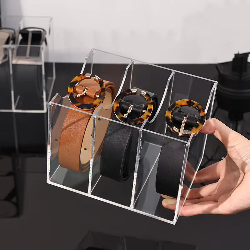 SHNGki Transparente Acryl-Aufbewahrungsbox mit Trennwänden und Gittern als Kosmetik-Organizer für deinen Schreibtisch - Bild 3
