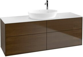 V&B Waschtischunterschrank Finion in Walnuss Furnier, Braun, B: 160 cm, T: 60 cm, H: 50,1 cm - Bild 1
