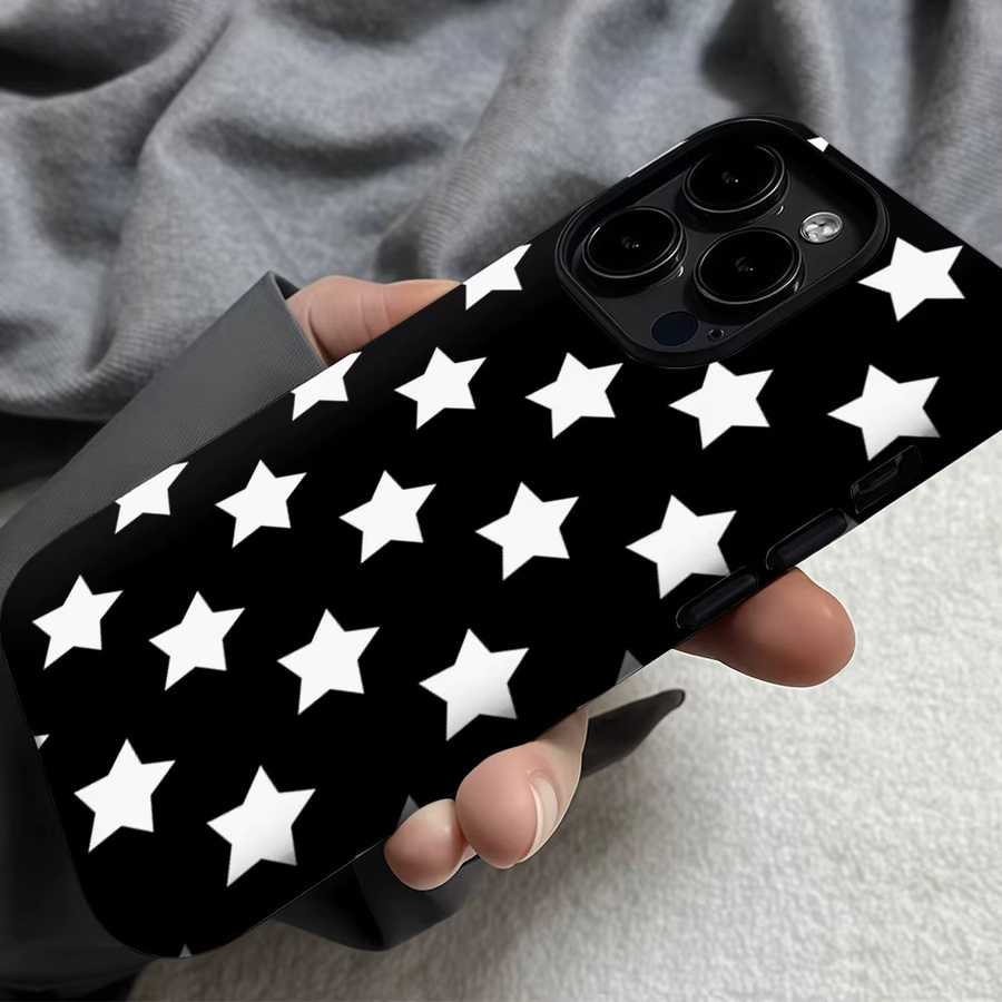Potdemiel Handyhülle Midnight Starfield für iPhone 17 16 15 14 13 Pro Max Plus mit doppelschichtiger Rückseite in Schwarz - Bild 6