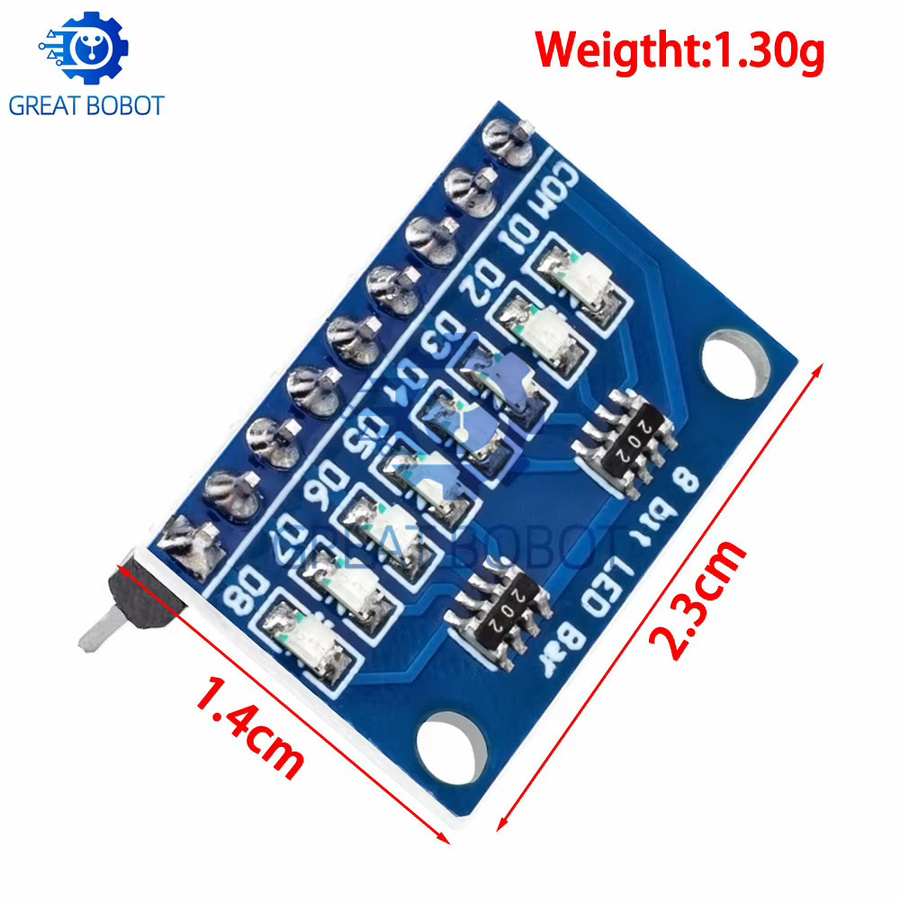 Baishundianzi BS BSBS 3-24 V 8 Bit LED-Anzeige Modul Breadboard Kit in Blau/Rot mit Gemeinsamer Anode oder Kathode für MCU ARM UNO MEGA2560 und 3D-Drucker - Bild 2