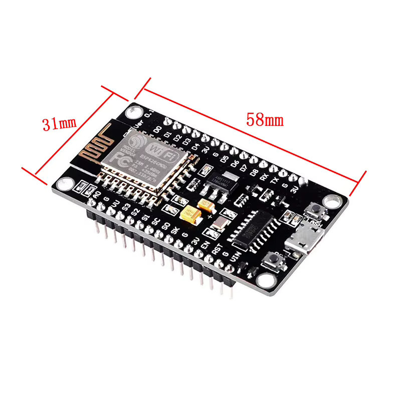 NodeMcu v3 CH340 ESP8266 WiFi IoT Entwicklungsboard mit USB-C Anschluss und PCB-Antenne in Schwarz von Si Tai&SH - Bild 3