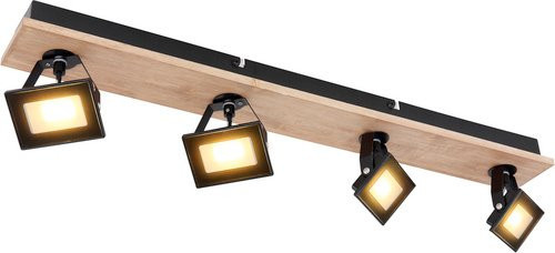 Globo LED-Strahler Joya 4-flammig Schwarz matt B/T/H: 66 x 8 x 11 cm - Bild 2