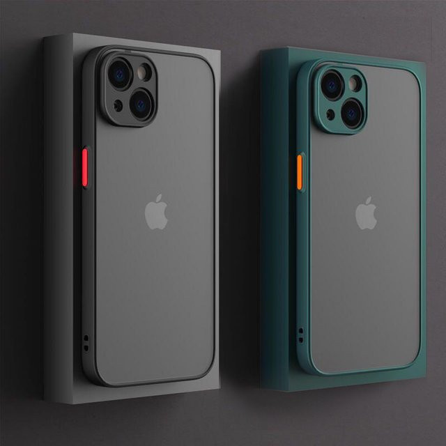 XNRAPID Schutzhülle für iPhone in Matt und Transparent aus TPU und hartem PC mit quadratischem Design - Bild 1