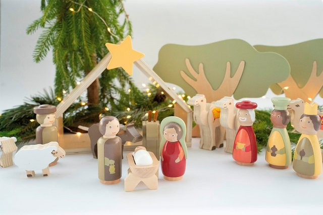 Small Foot Weihnachtskrippe, Spielset, Holz - Bild 1