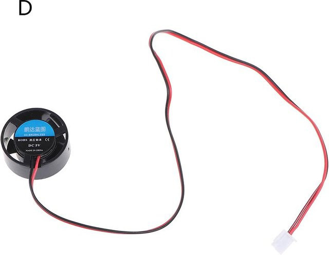 Camelliai Mini-Lüfter für LED-Lampen und Computer-Kühler, Schwarz, B: 25,5 mm, T: 10 mm - Bild 1