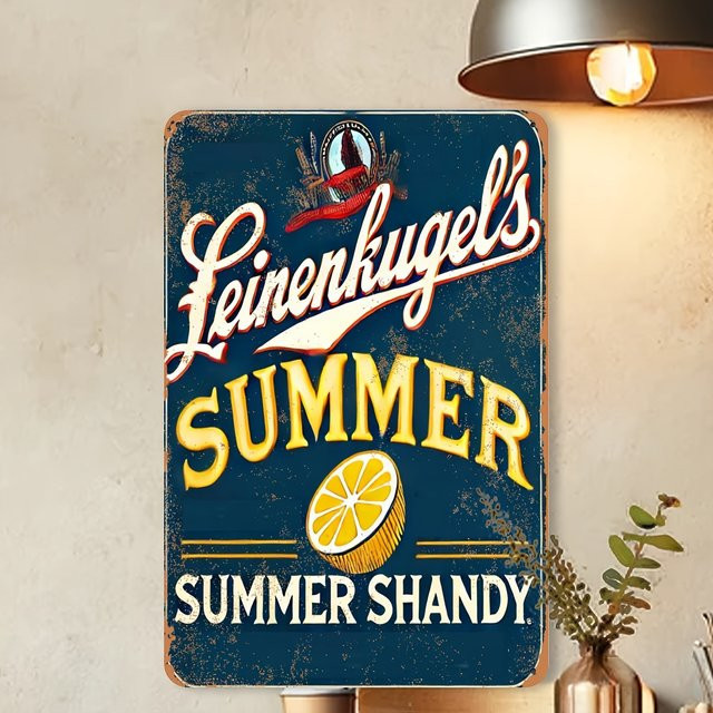 Leinenkugel's Summer Shandy Vintage Metallschild aus Eisen, B: 20,32 cm, H: 30,48 cm, Mehrfarbig - Bild 1