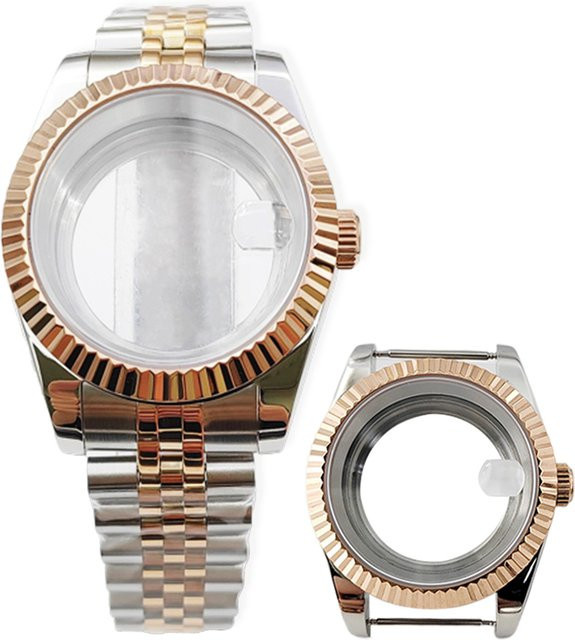 miuksi Uhrengehäuse Edelstahl, Saphirglas, 36mm 39mm, Unisex - Bild 1