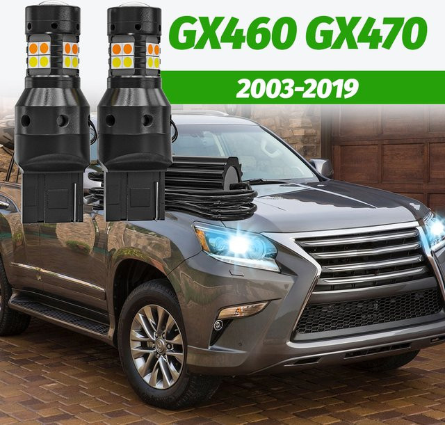 VENDY LED DRL Tagfahrlicht und Dual-Mode-Blinker Set in Schwarz für Lexus GX470 und GX460 (2 Stück) - Bild 1