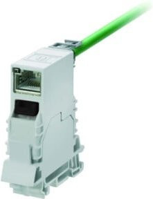 Weidmüller Tragschienen-Outlet IE-TO-RJ45-FJ-A Ethernet/LAN in Grau - Bild 1