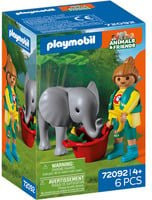 PLAYMOBIL Animals & Friends Zoo: Elefantenbaby und Pflegerin Konstruktionsspielzeug - Bild 1