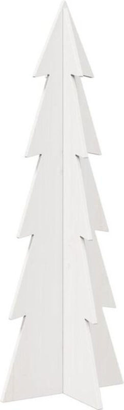 Weihnachtsbaum aus Massivholz Kiefer in Weiß von vidaxl, Höhe: 112 cm - Bild 1