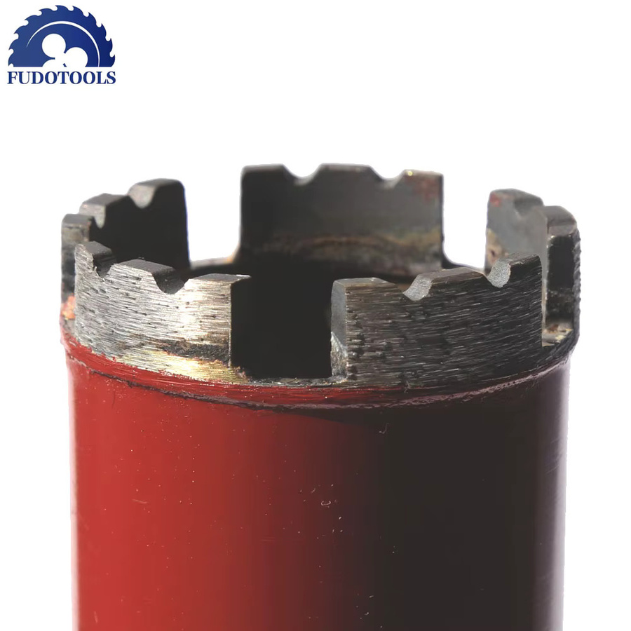 FUDO Diamant-Lochsägen-Kernbohrer in Rot für Beton und Ziegel, Durchmesser: 18–76 mm, Länge: 370 mm - Bild 4