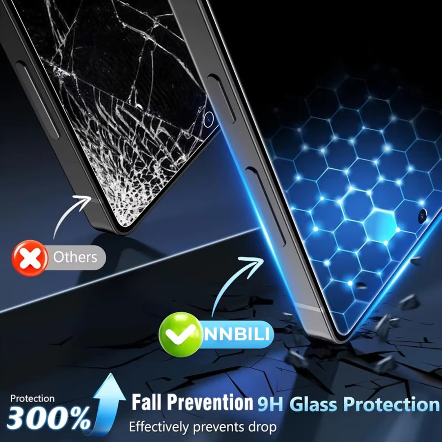 Samsung Galaxy S26 S25 S24 S23 S22 S21 Ultra Plus Displayschutz Set: Staubfreie Installation, wählbar als Privacy Anti-Spy oder HD Glas, transparent - Bild 4