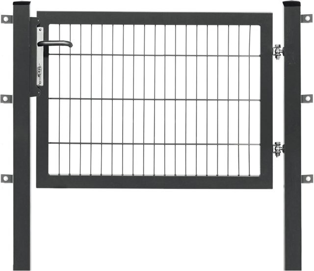 Floraworld Einzeltor Premium mit Doppelstabmattenfüllung in Anthrazit, Breite: 80 cm, Höhe: 120 cm - Bild 1