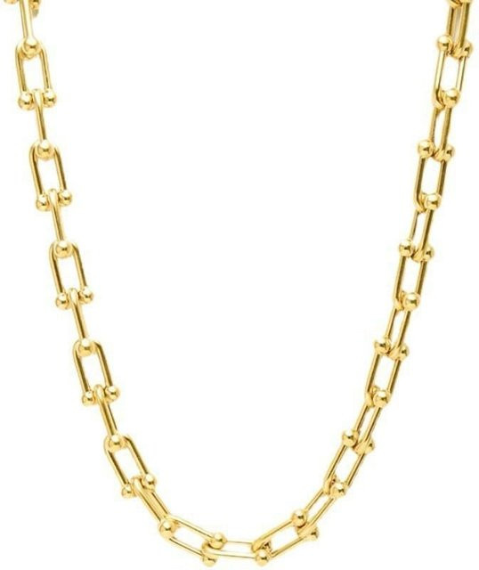 TheDailyPress Halskette, Titanstahl, Gold, Unisex - Bild 1