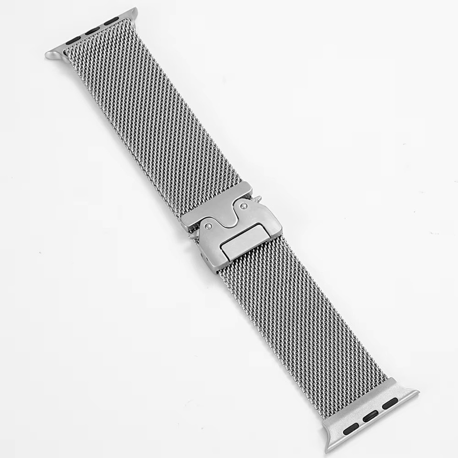 Milanaise-Schlaufenarmband für Apple Watch, Edelstahl, Silber, Unisex - Bild 2