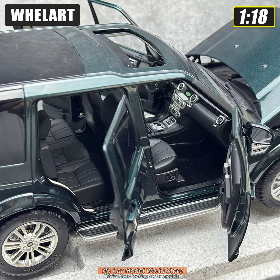 WHELART 2014 Land Rover Discovery 4, Druckguss-Modell, 1:18, Metall, Schwarz-Grün - Bild 3