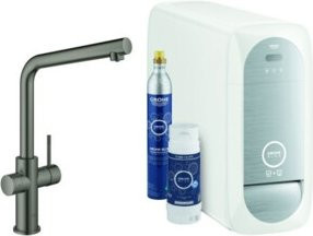 Grohe Blue Home Spültisch-Einhebelmischer mit L-Auslauf und Starter Kit in Graphitgrau - Bild 1