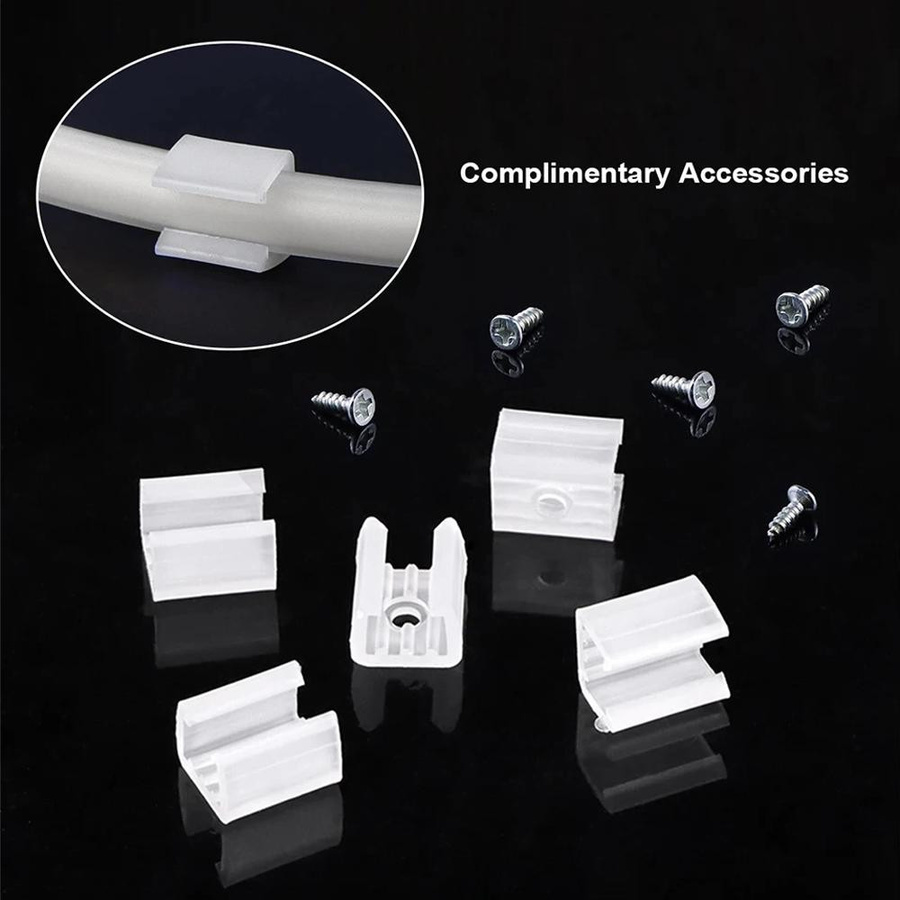 MnnWuu COB LED Streifen Licht IP67 wasserdicht, warm weiß, 10m, mit EU Power Stecker und Clip-Fixierung, flexibel für Innen und Außen - Bild 2