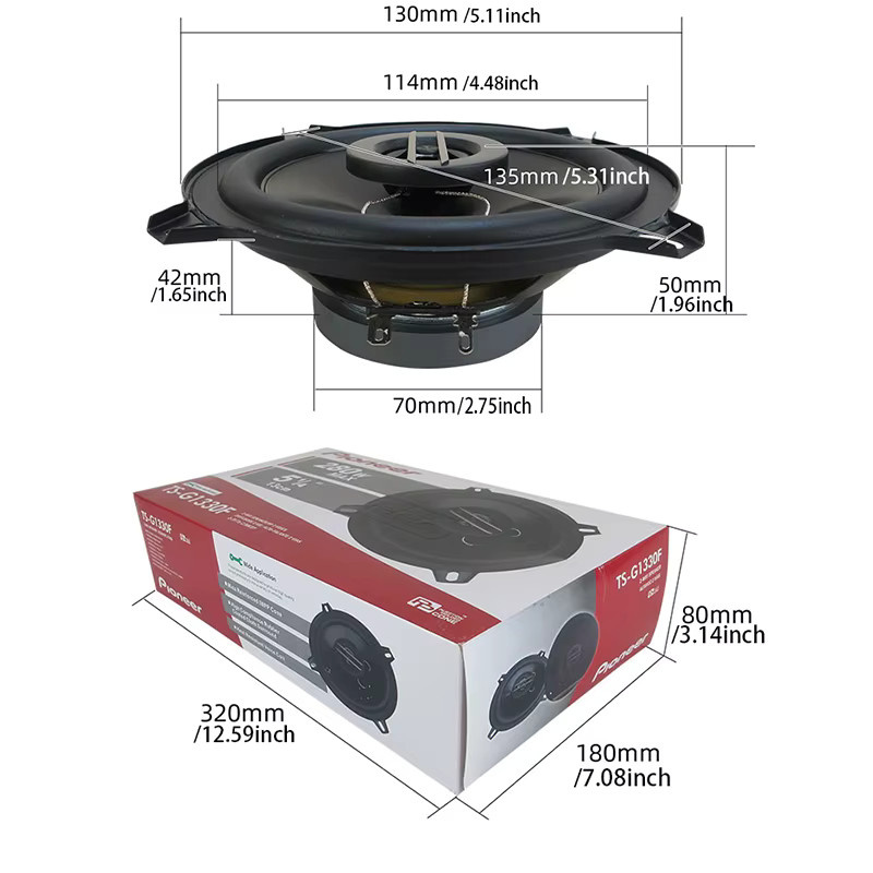 5-Zoll Koaxial-Auto-Lautsprecher 560W (2x280W) 5-Wege High-Fidelity Musik Stereo Lautsprecher in Schwarz - Bild 6