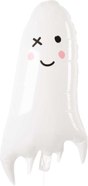 Rico Design Folienballon Gespenst für deine Halloweenparty, Breite: 40 cm, Höhe: 70 cm - Bild 1