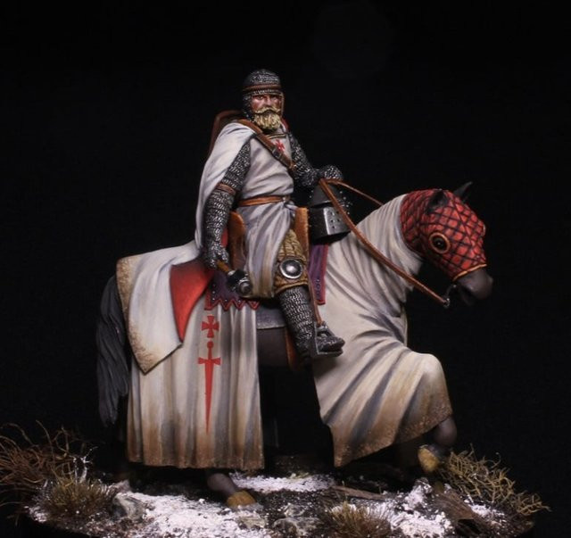 LISM History Hobby Miniature Horse Knight, Harzfigur, Maßstab 1:32, unmontiert und unbemalt - Bild 1