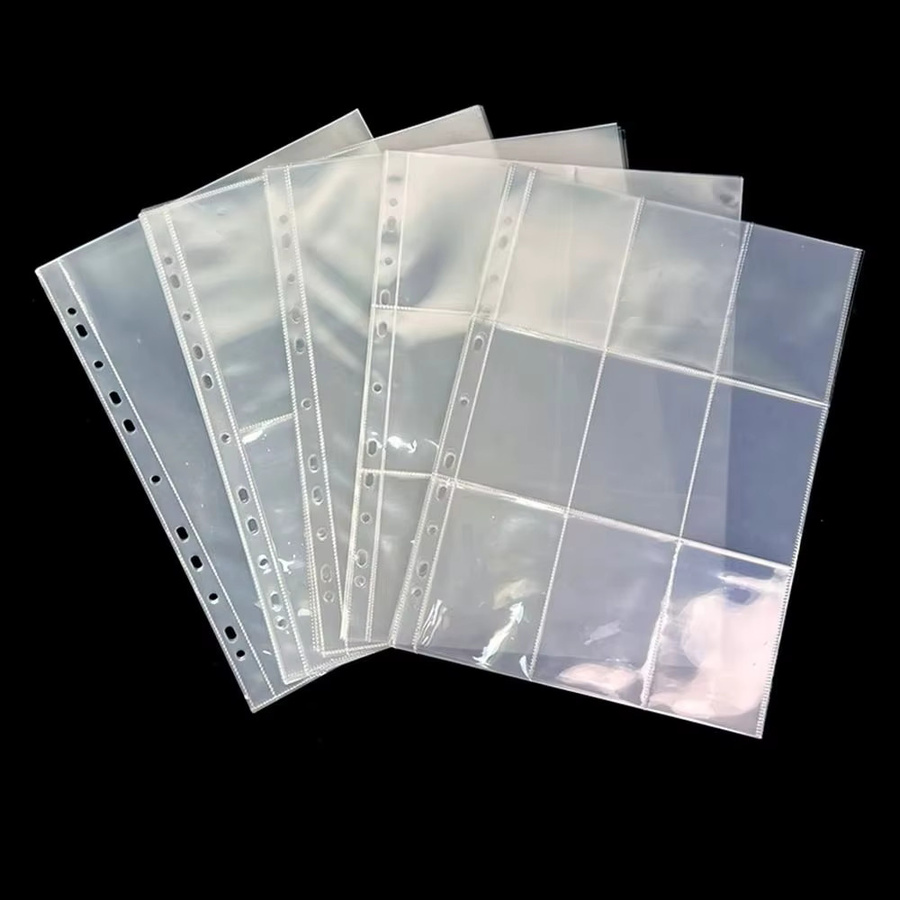 Transparente Fotoalbum-Einlagen in A4 mit 11 Löchern und Mehrfach-Taschen für Ordner aus Kunststoff - Bild 3