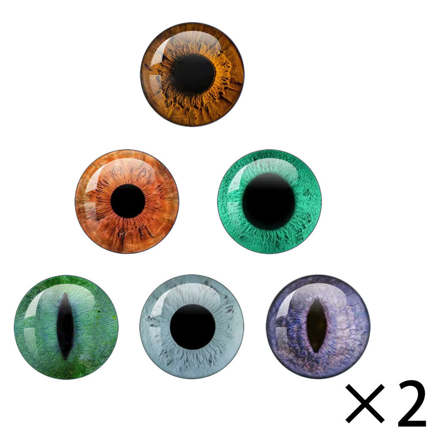 MSCHENGDORIS Glas-Augencabochons, Bunt, DIY-Schmuckzubehör - Bild 2