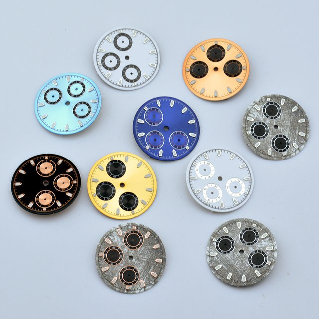 NEITON VK63-Zifferblatt, Quarzwerk, grün leuchtend, 29 mm - Bild 1