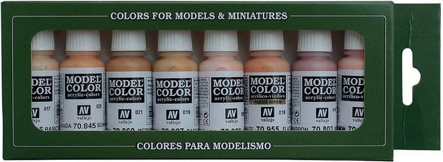 Vallejo Model Color Set 24: Face/Skin Colours, Bunt / Mehrfarbig - Bild 1