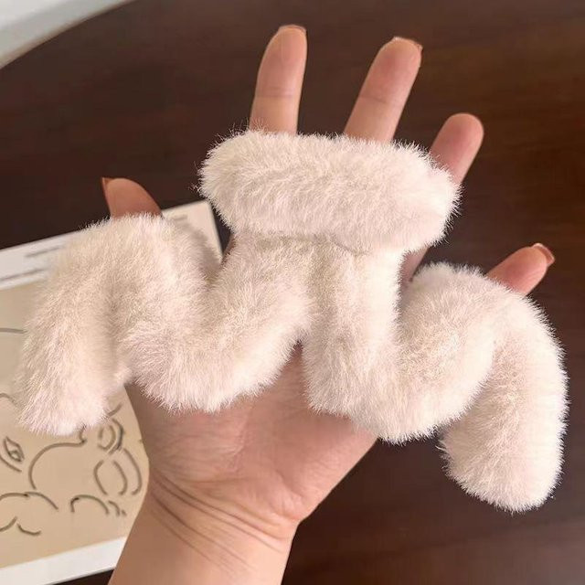YULIN Haarclip Kralle, Plüsch, 14 cm, Damen - Bild 1