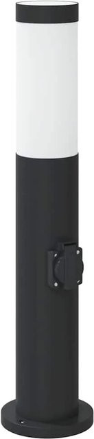 vidaXL Pollerleuchte aus Edelstahl in Silber für Garten und Terrasse, IP44, E27, Höhe: 50 cm - Bild 1