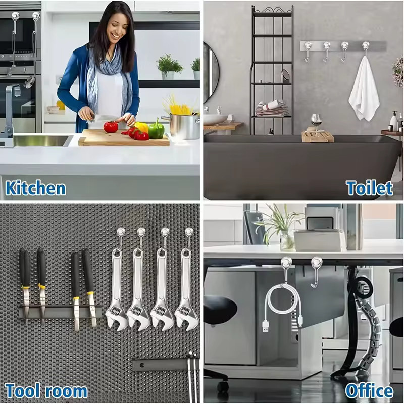 Mognot Magnetische Haken 16 mm für Küche, Büro und DIY-Aufbewahrung - Bild 3