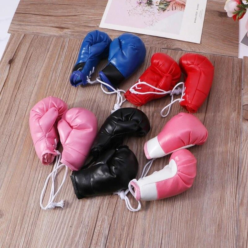 Love Home Garden Mini-Boxhandschuhe als Weihnachtsschmuck in Rot aus Leder und Textil - Bild 5