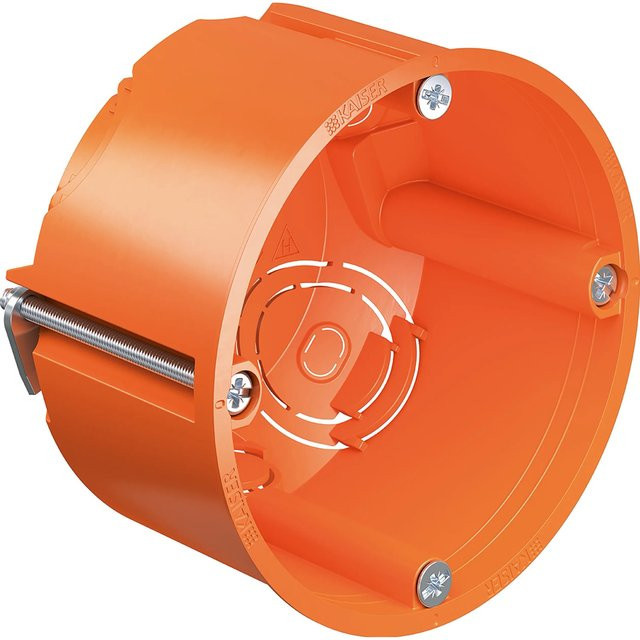 Kaiser Hohlwand-Gerätedose O-range in Orange, Durchmesser: 49 mm - Bild 1