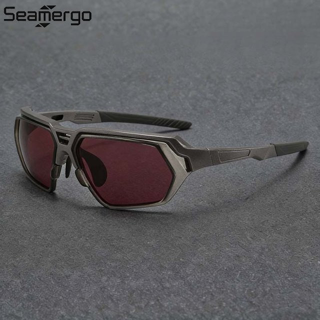 SEAMERGO Radsport-Sonnenbrille, Herren, Vollrand, silver, grey, polarisiert - Bild 1