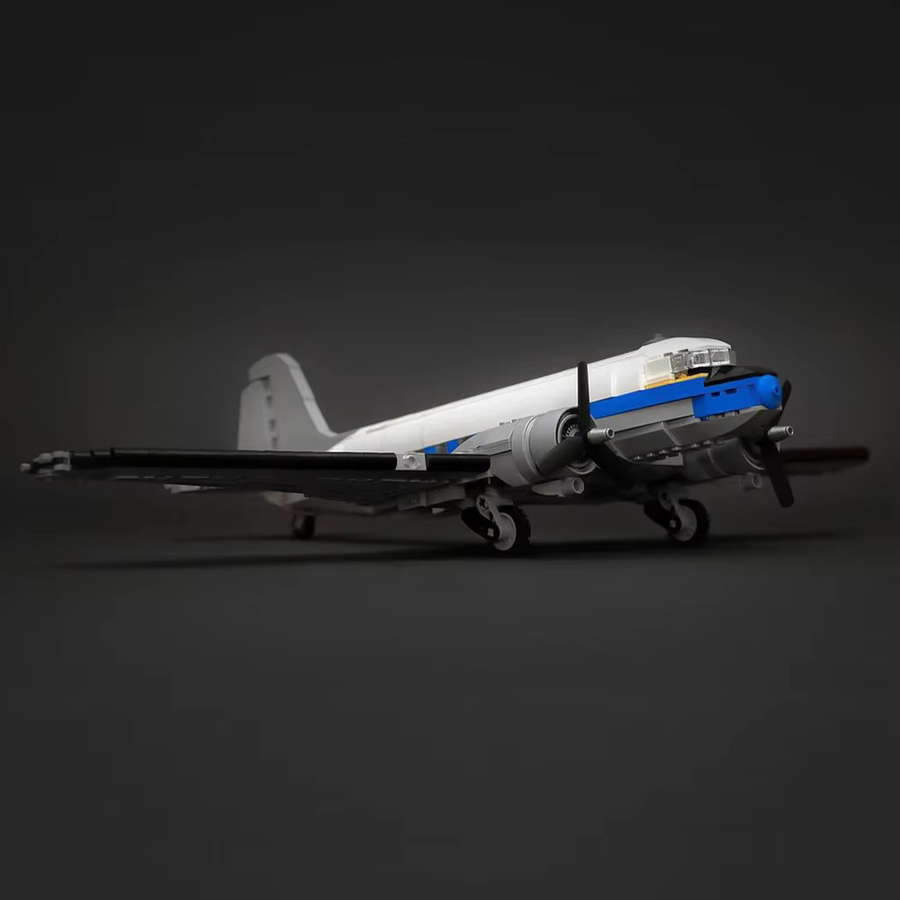 Gobricks MOC Douglas DC-3 Lufthansa, Flugzeug, Bausteine - Bild 3