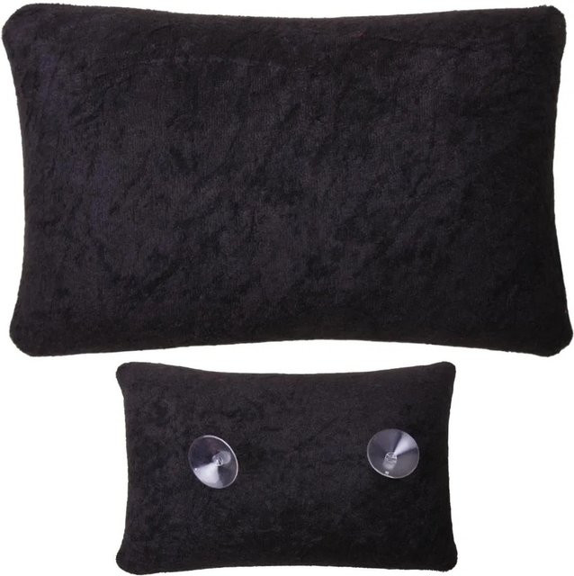 Bestlivings Badewannen Kissen mit Saugnäpfen Schwarz aus Polyester - Bild 1
