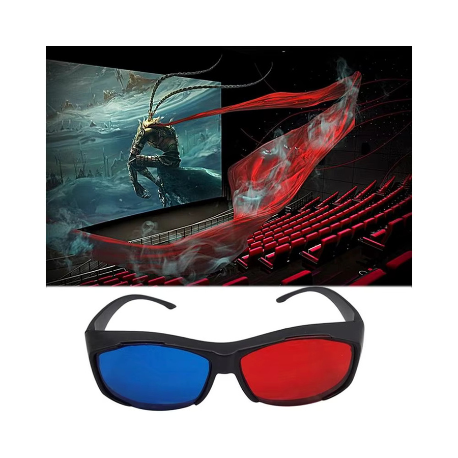 SD&HI 3D-Anaglyphen-Brille in Rot-Blau mit schwarzem Rahmen für TV-Filme und DVD-Spiele - Bild 7