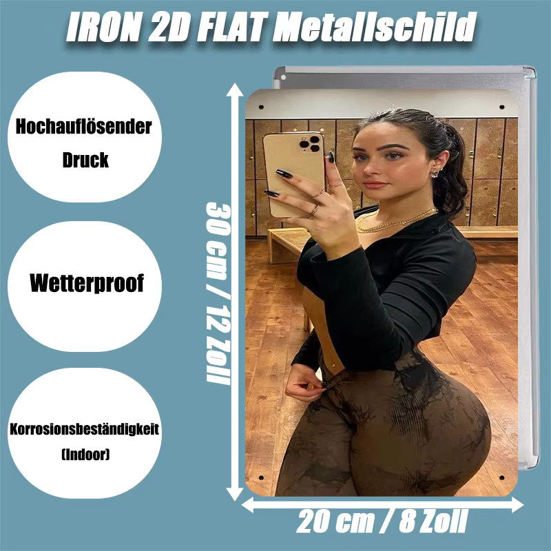 CIFBUY Metall-Wandkunst Vintage Retro-Selfie-Schild in Mehrfarbig, B/H: 20,3 x 30,5 cm - Bild 2