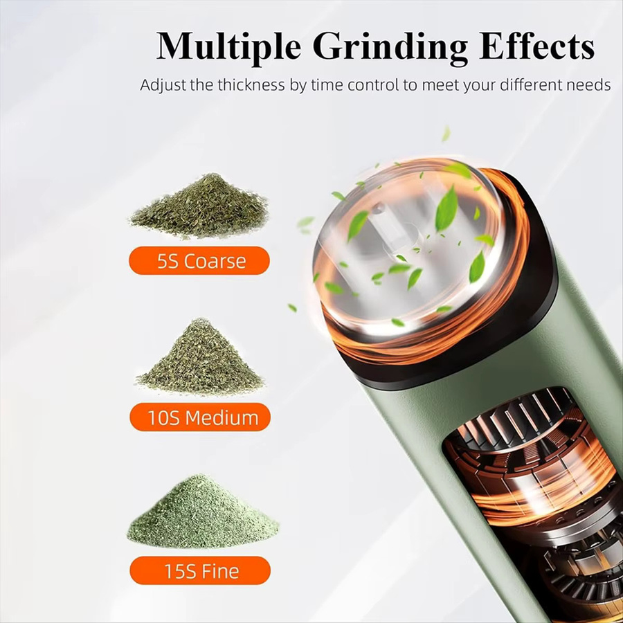 Ideal # Automatische elektrische Gewürzmühle in Grün mit One-Touch-Funktion und 1,5 G Schleifleistung - Bild 3