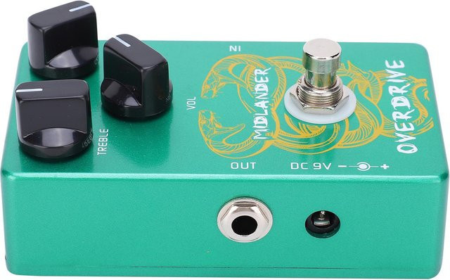 Fishine Overdrive Pedal für E-Gitarre mit True Bypass in Schwarz - Bild 1