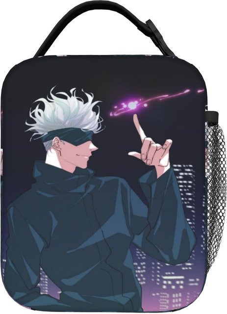 Fancy Style Studio Jujutsu Kaisen Gojo Isoliertasche für dein Mittagessen, schwarz, auslaufsicher und wiederverwendbar - Bild 1