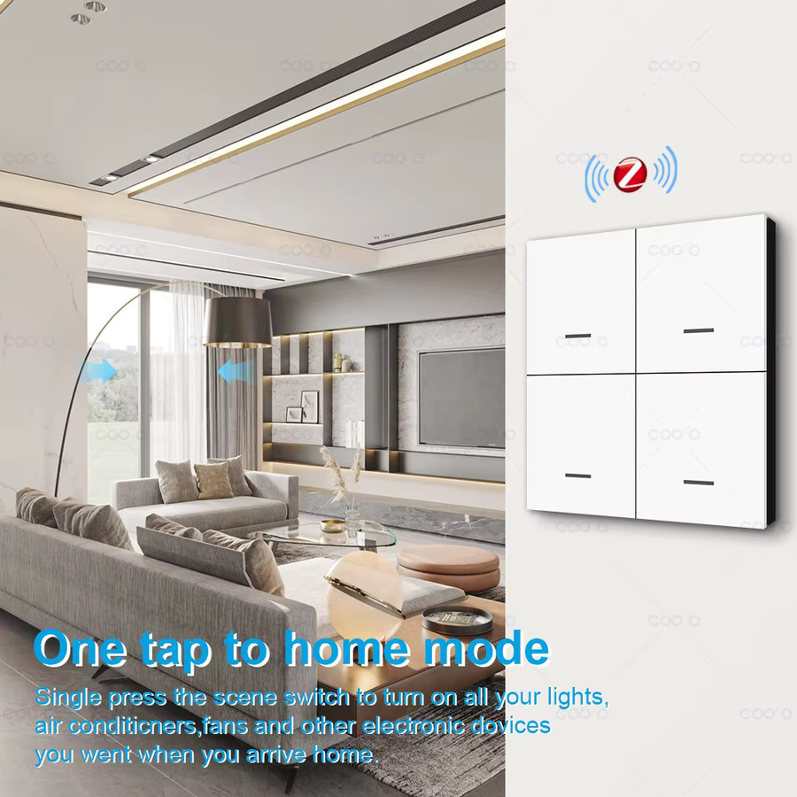 Coolo Tuya ZigBee 4-Gang-Szenenschalter in Weiß zur smarten Beleuchtungssteuerung via Smart Life App - Bild 5