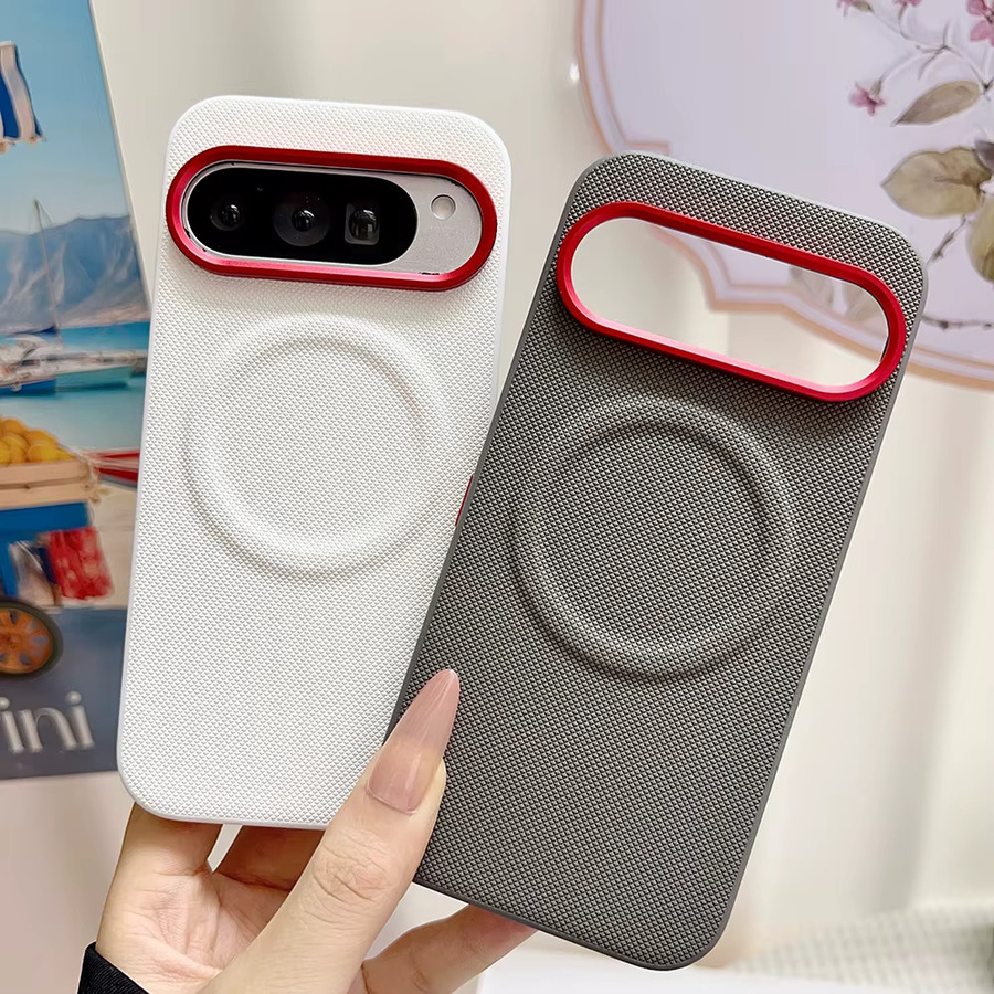Slim Protect Schutzhülle für Google Pixel 10 Pro XL, Pixel 10 Pro, Pixel 9A und Pixel 9 Pro mit Magnetring und rotem Kreis-Linsenschutz in Schwarz, Weiß oder Rot - Bild 2