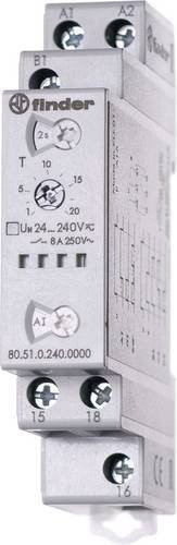 Finder Zeitrelais 80.51.0.240.0000 Multifunktional, 1 Wechsler, Zeitbereich: 0,1s - 24h, Grau - Bild 1