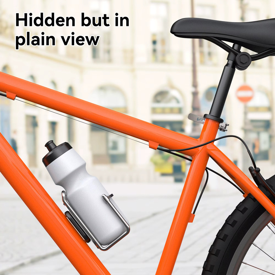 Samsung SmartTag 2 Fahrradhalterung in Schwarz zur versteckten GPS-Tracker-Befestigung unter dem Flaschenhalter - Bild 4