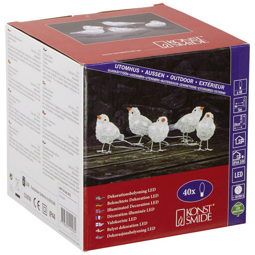 Konstsmide LED-Dekoleuchte in Vogelform, Farbe: Weiß, Höhe: 11,5 cm - Bild 2