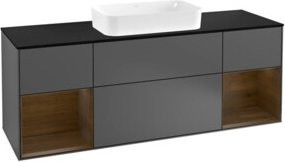 Villeroy & Boch Finion Waschtischunterschrank mit Abdeckplatte, Anthrazit matt, B/T/H: 160 x 60 cm - Bild 1