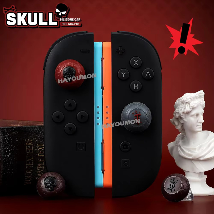 Hayoumon 4er-Set Rutschfeste Silikon Analog Joystick Thumb-Stick Grip Caps für PS4, PS5, Xbox, Xbox Serie S X und Switch Pro Controller - Bild 3